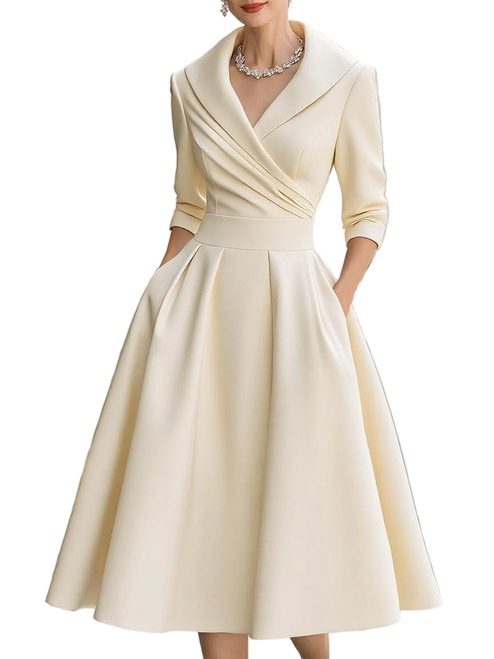 Mathilde™ – Robe Midi en Satin