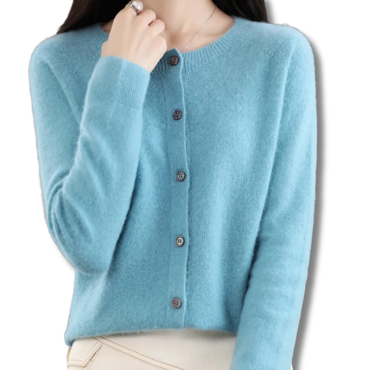 Laurine | Pull col rond femme en laine mérinos reine