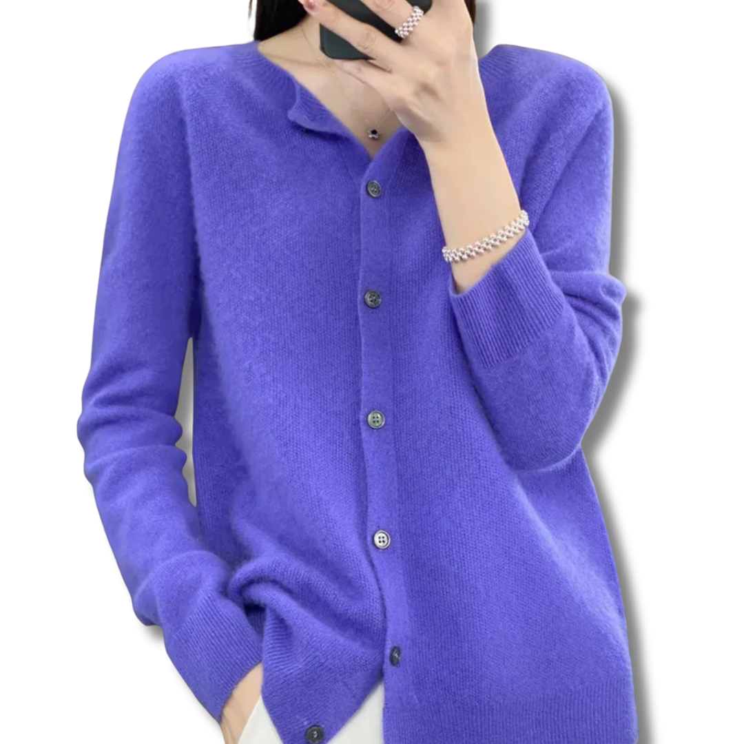 Laurine | Pull col rond femme en laine mérinos reine