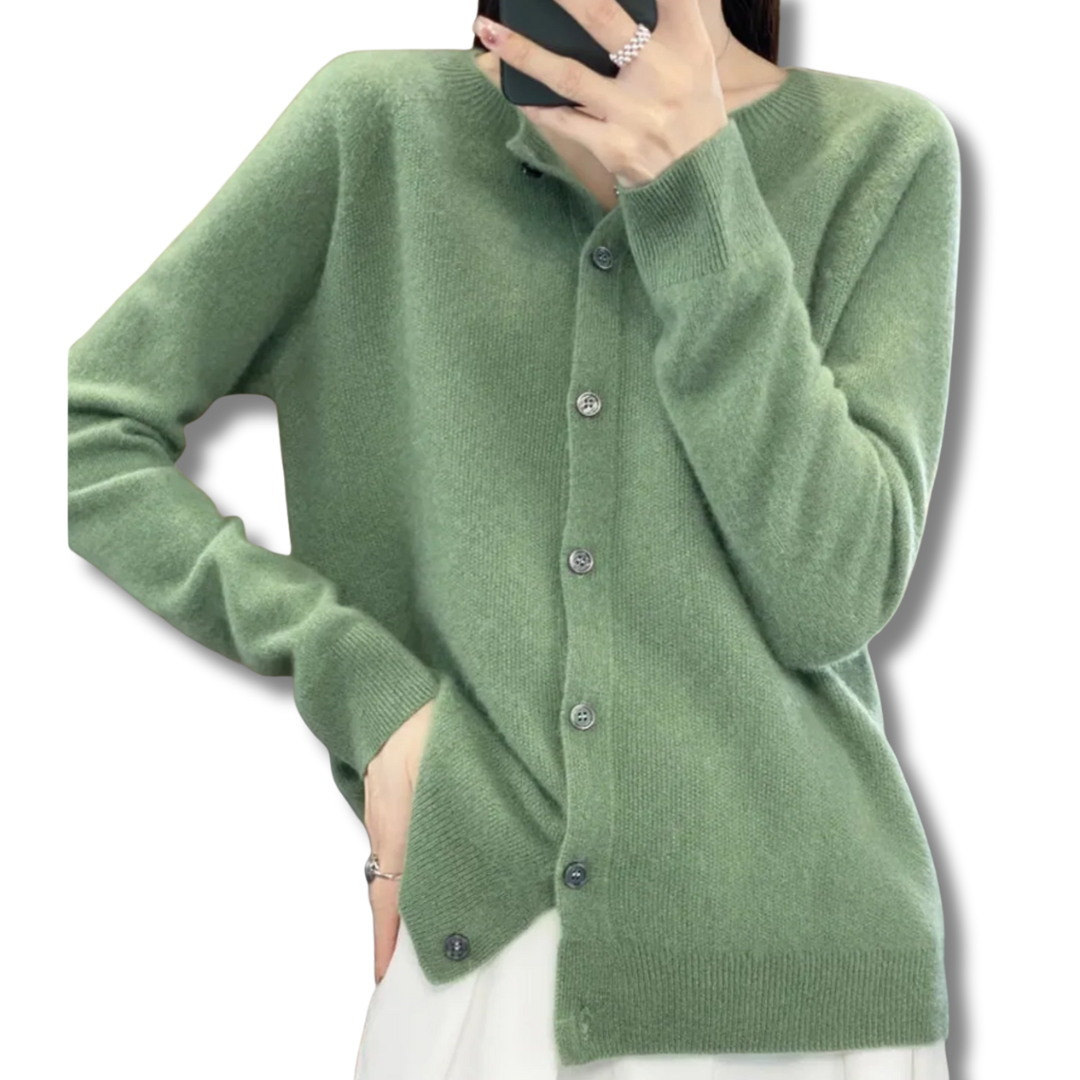 Laurine | Pull col rond femme en laine mérinos reine