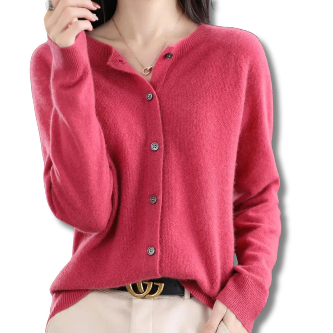 Laurine | Pull col rond femme en laine mérinos reine