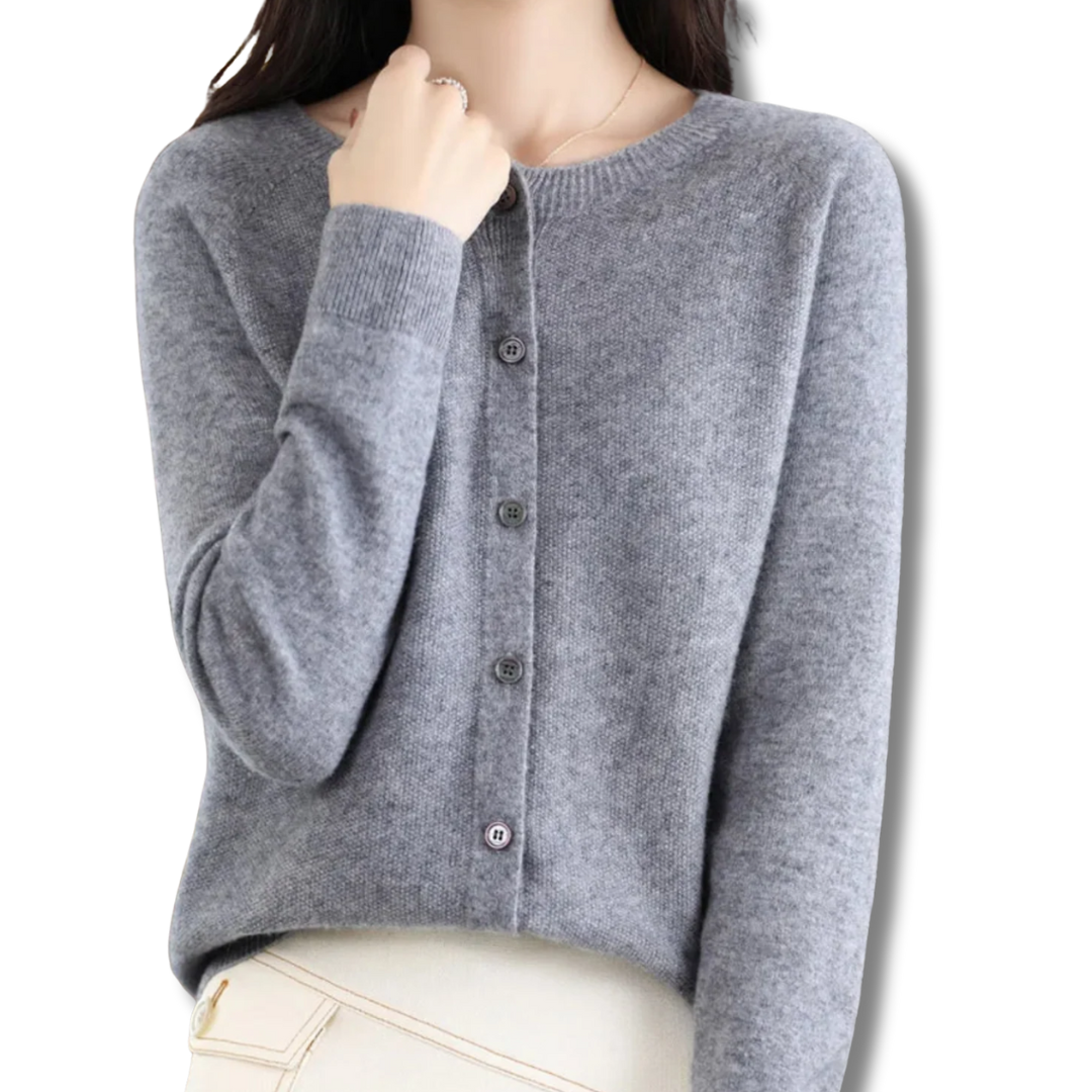 Laurine | Pull col rond femme en laine mérinos reine