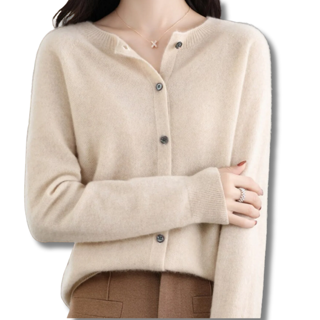 Laurine | Pull col rond femme en laine mérinos reine