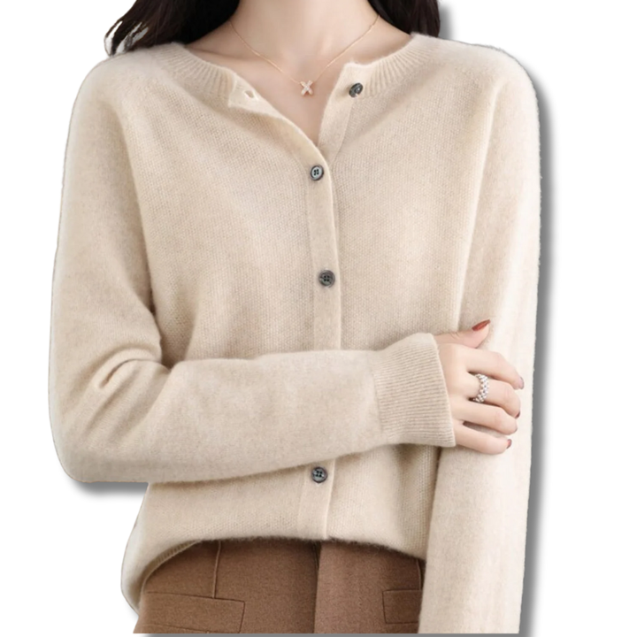 Laurine | Pull col rond femme en laine mérinos reine