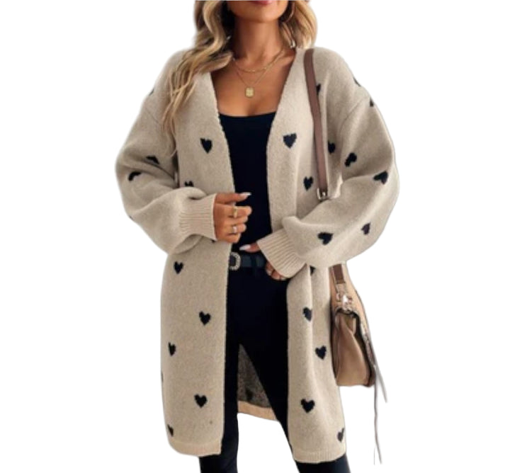 Julia | Gilet à motif cœur