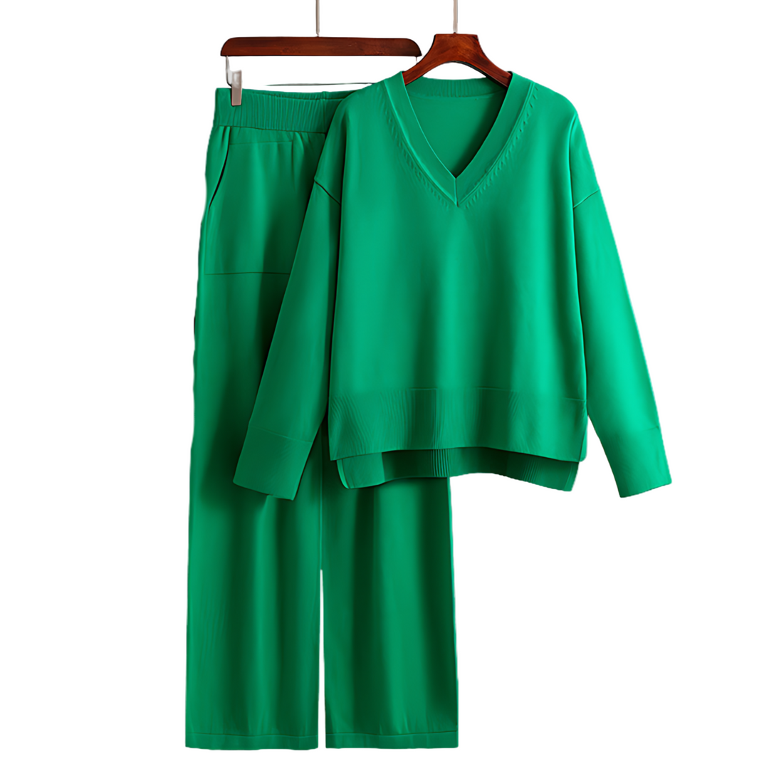 Lenoir™ | Luxe V-Neck Two Piece Set