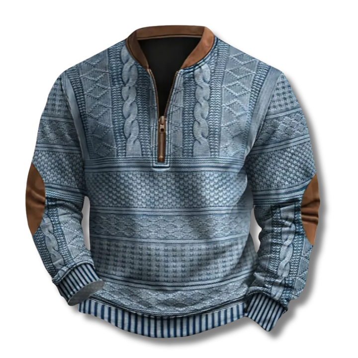 Anton – Pull en maille avec fermeture éclair