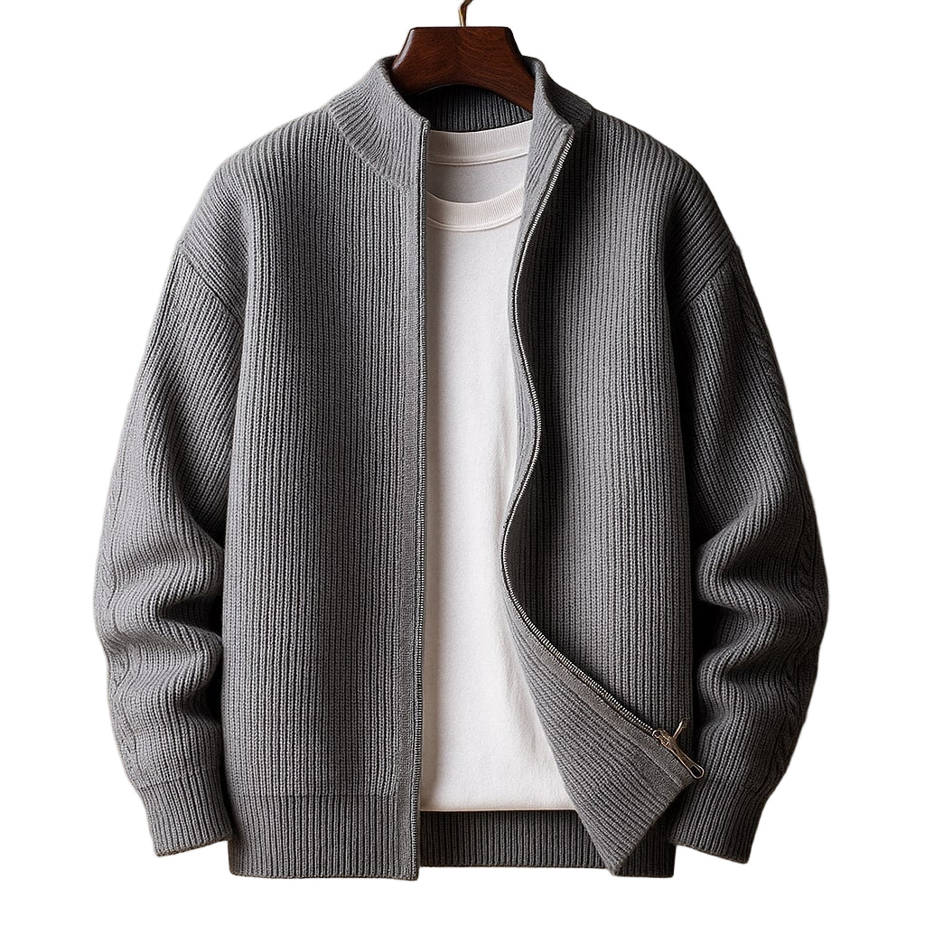 Mathis | Pull Fermeture éclair côtelé pour homme