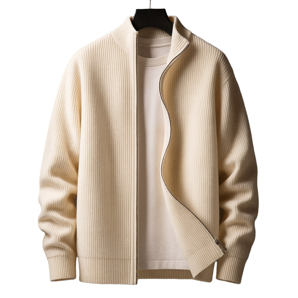 Mathis | Pull Fermeture éclair côtelé pour homme