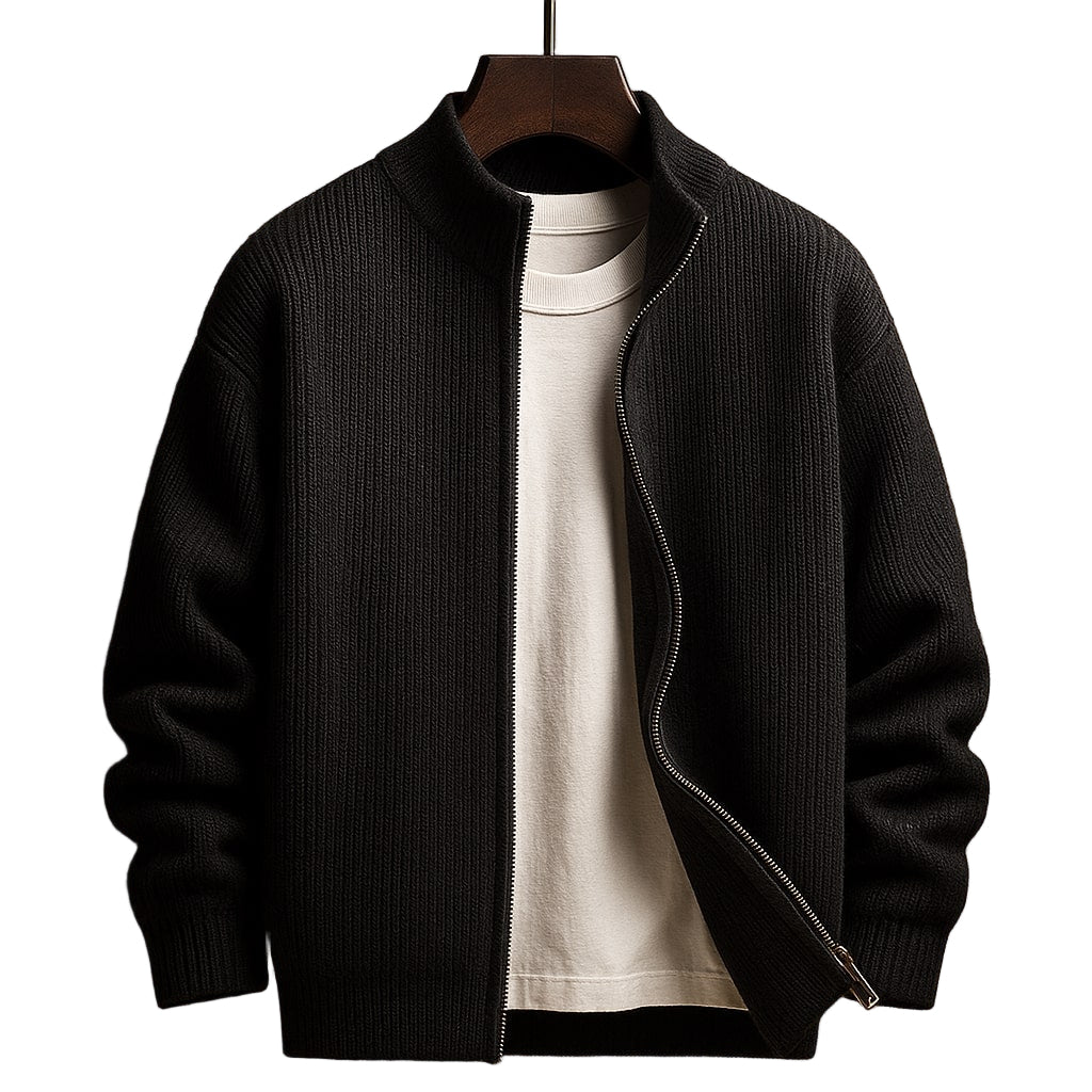 Mathis | Pull Fermeture éclair côtelé pour homme