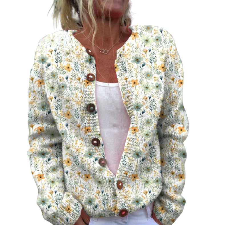 Amelie - Élégant Cardigan Floral