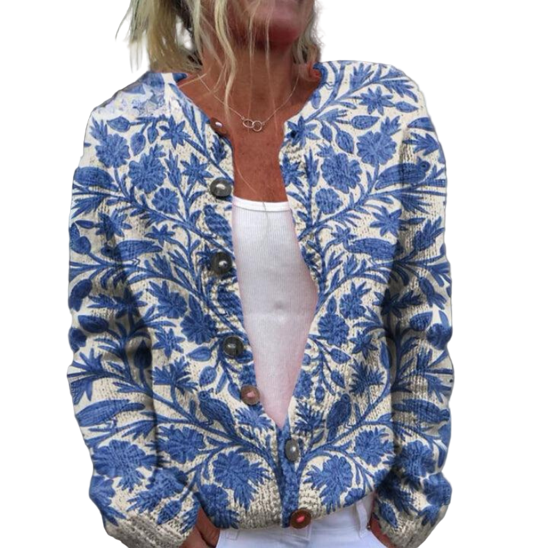 Amelie - Élégant Cardigan Floral
