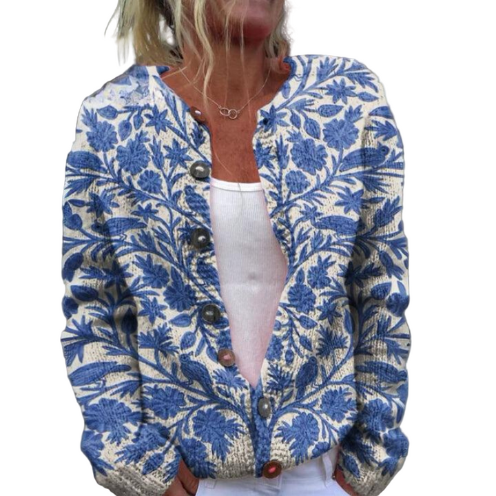 Amelie - Élégant Cardigan Floral