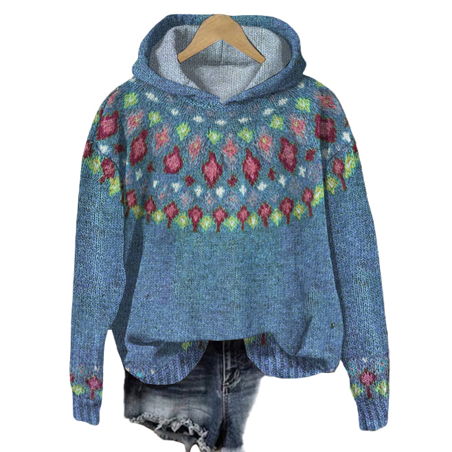 Liv | Pull à capuche en maille