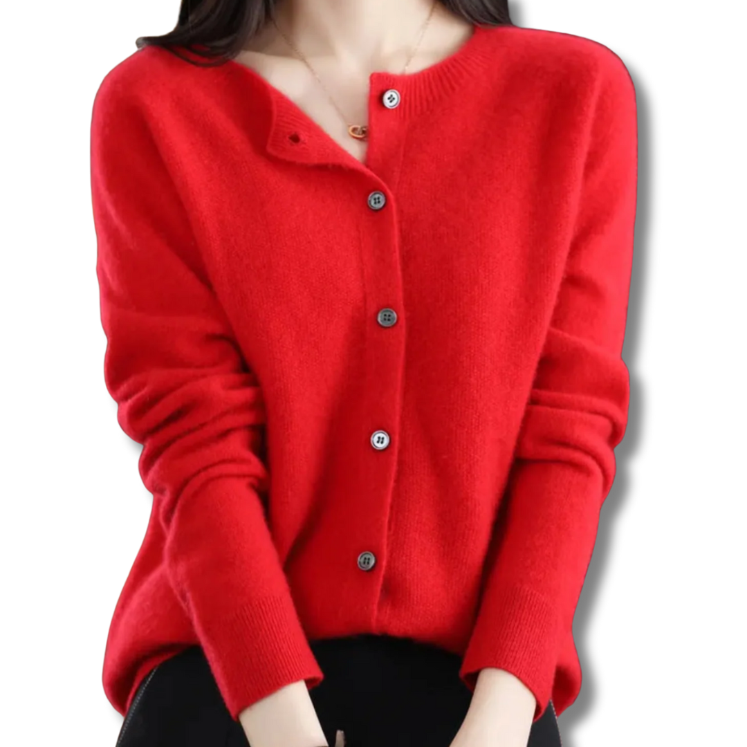 Laurine | Pull col rond femme en laine mérinos reine