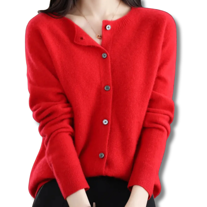 Laurine | Pull col rond femme en laine mérinos reine