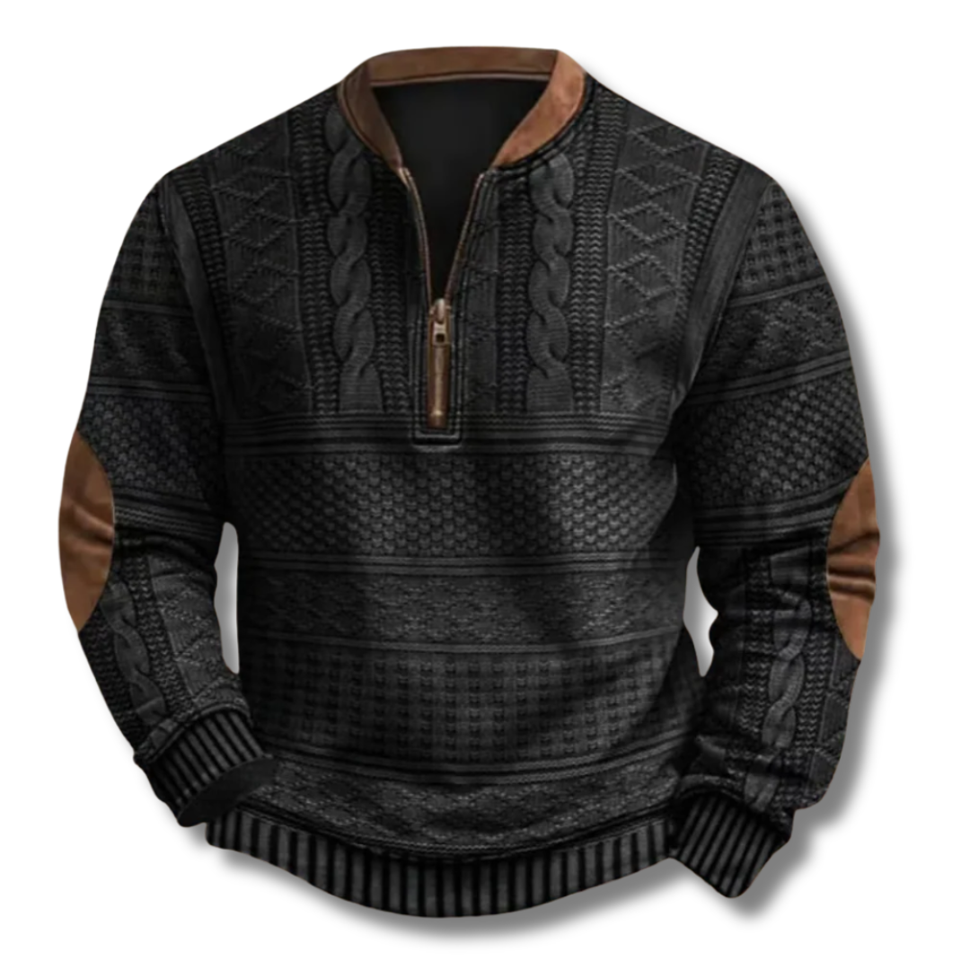 Anton – Pull en maille avec fermeture éclair