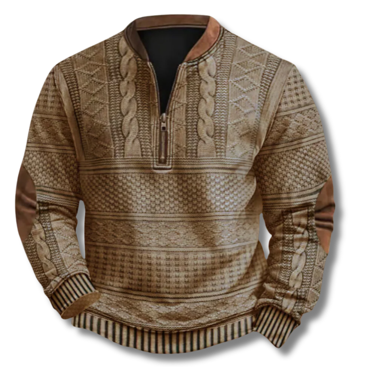 Anton – Pull en maille avec fermeture éclair