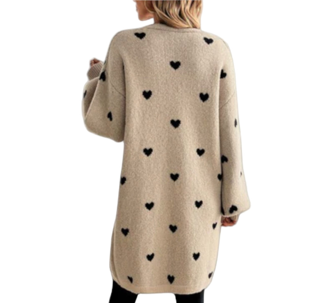 Julia | Gilet à motif cœur