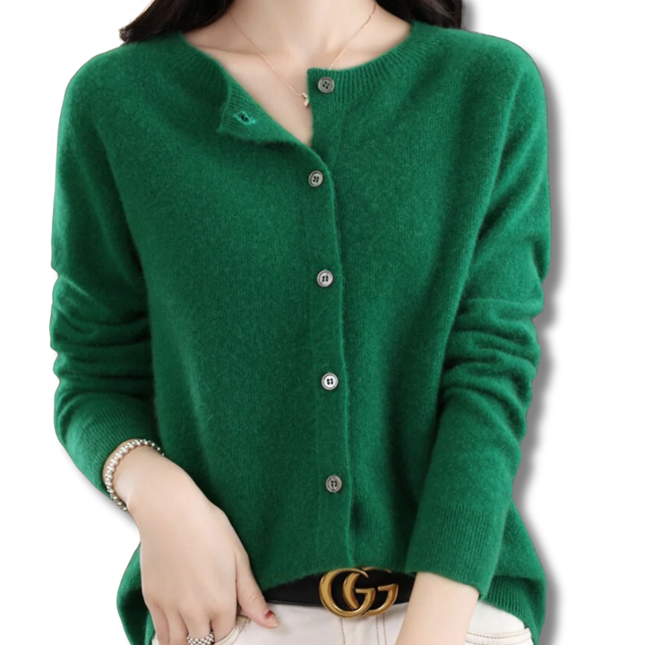 Laurine | Pull col rond femme en laine mérinos reine