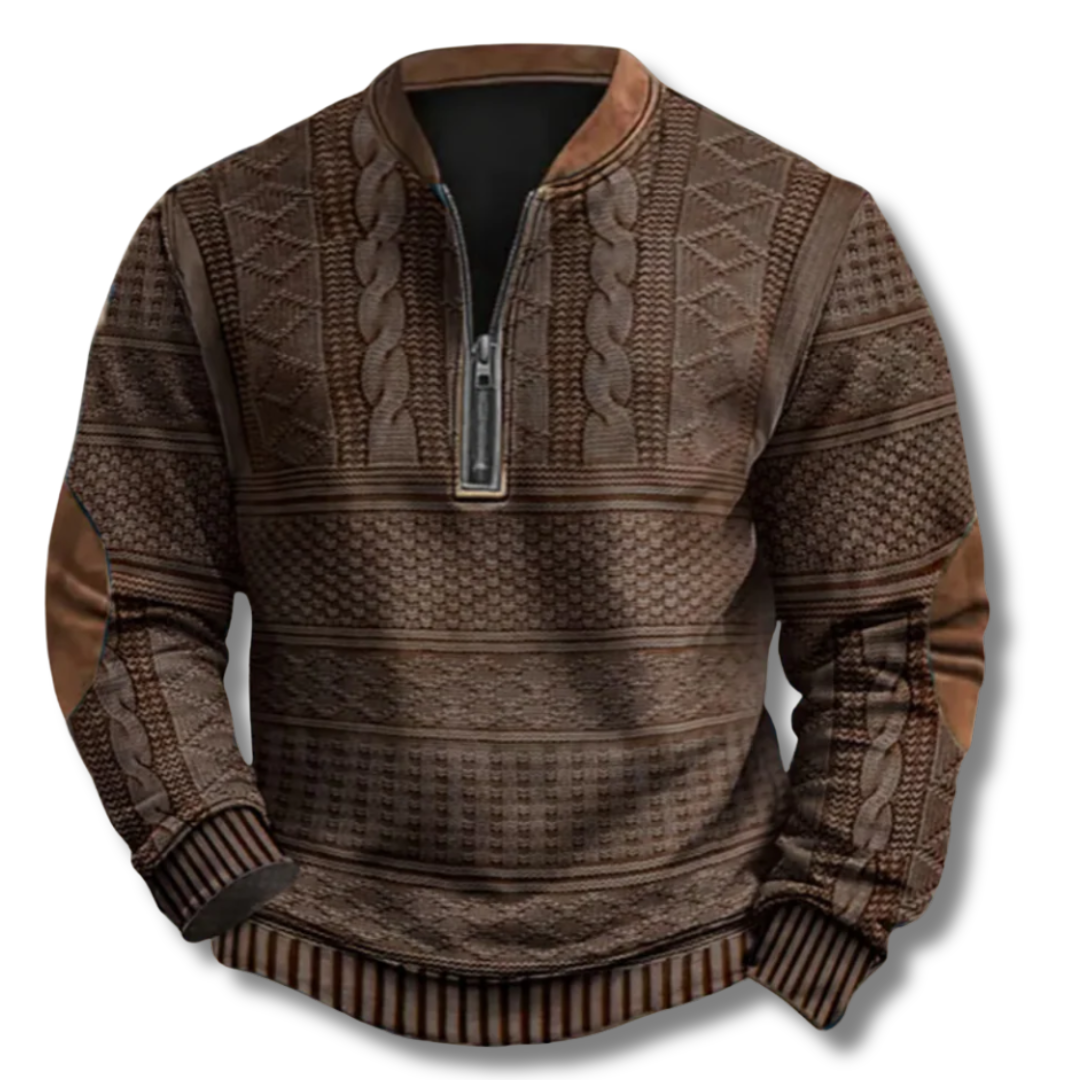 Anton – Pull en maille avec fermeture éclair