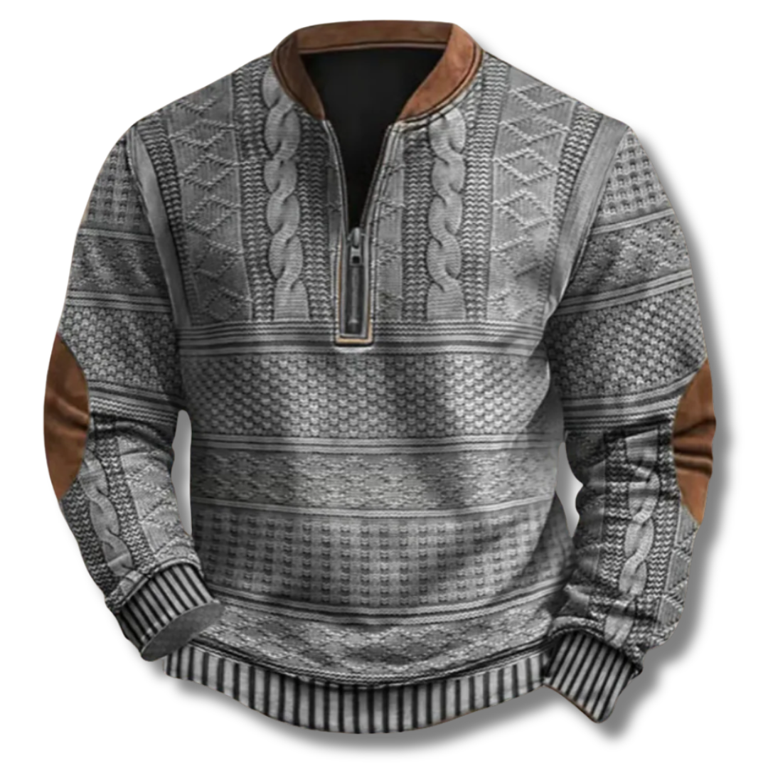 Anton – Pull en maille avec fermeture éclair