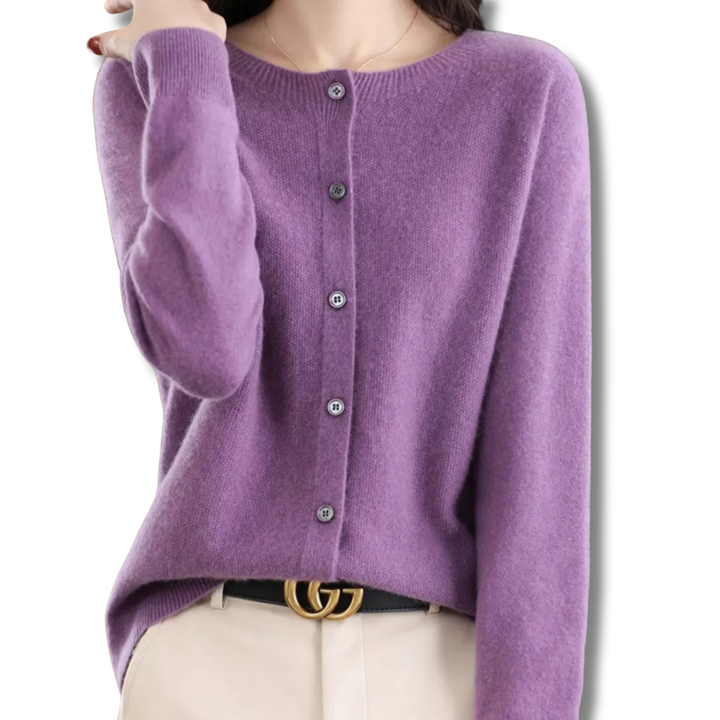 Laurine | Pull col rond femme en laine mérinos reine