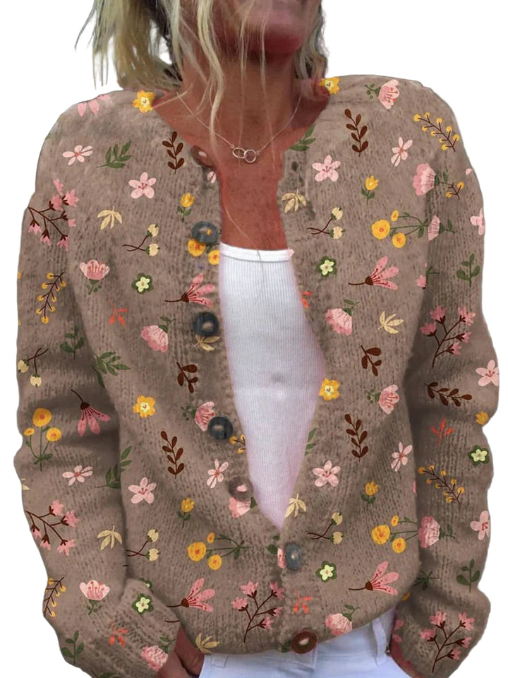 Amelie - Élégant Cardigan Floral