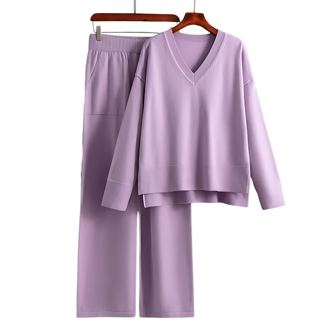 Lenoir™ | Luxe V-Neck Two Piece Set