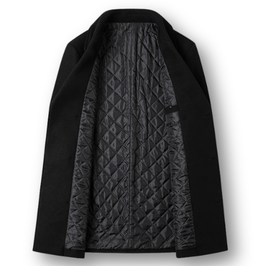 Marcello | Élégant manteau croisé en laine