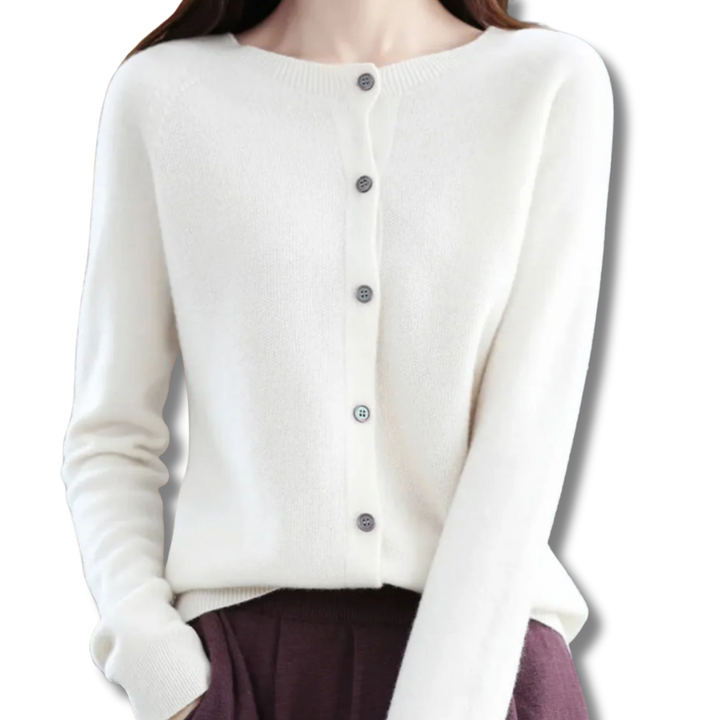 Laurine | Pull col rond femme en laine mérinos reine