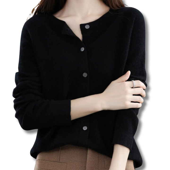 Laurine | Pull col rond femme en laine mérinos reine