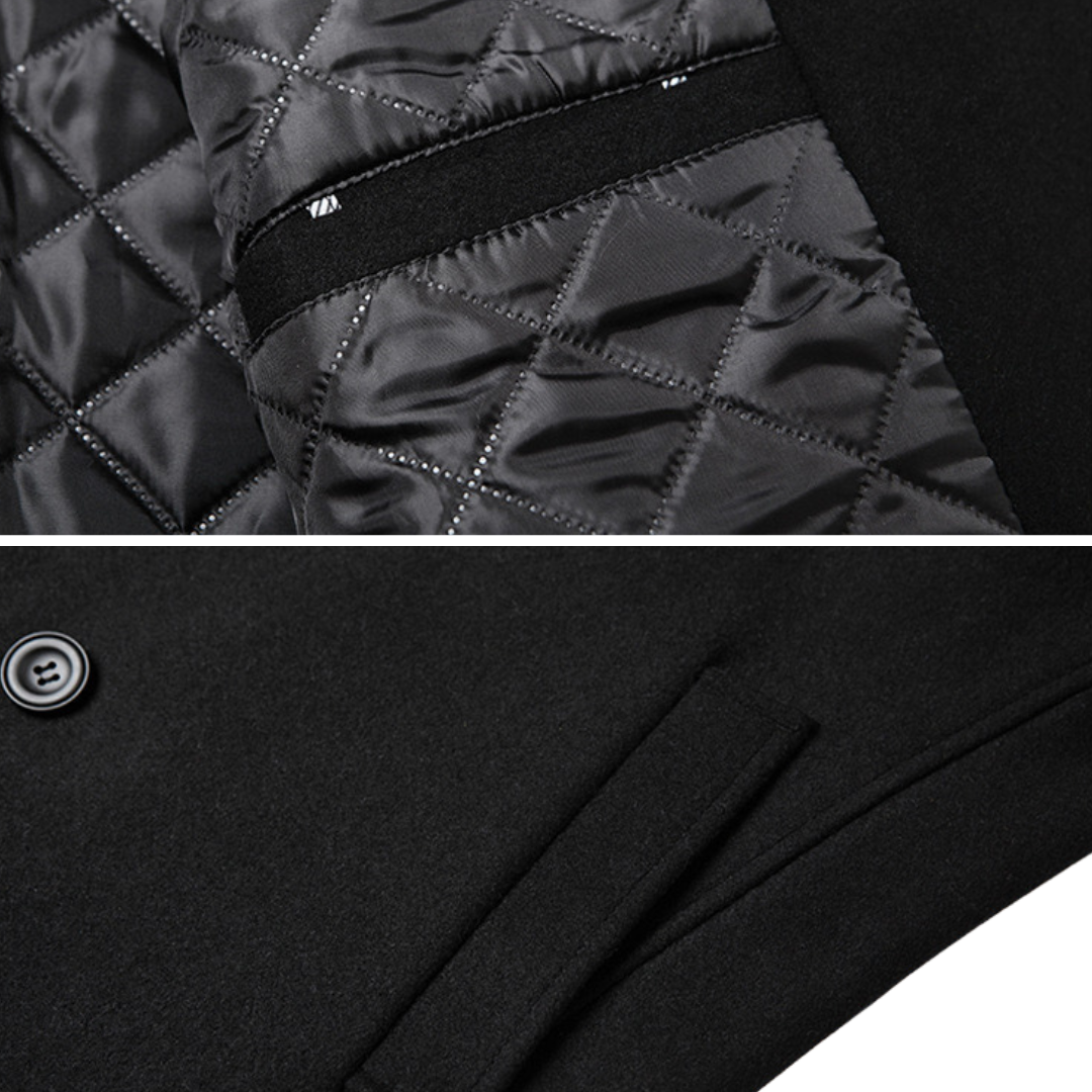 Marcello | Élégant manteau croisé en laine