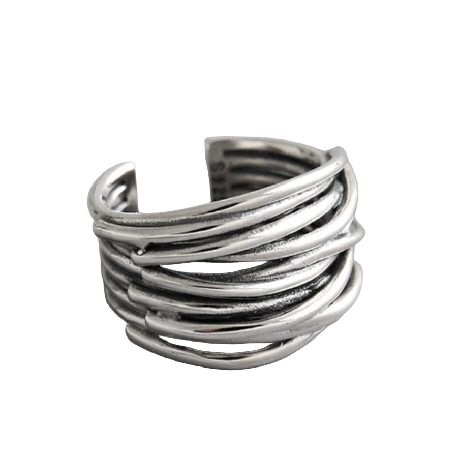 Bague en Argent 925 Sterling Superposée