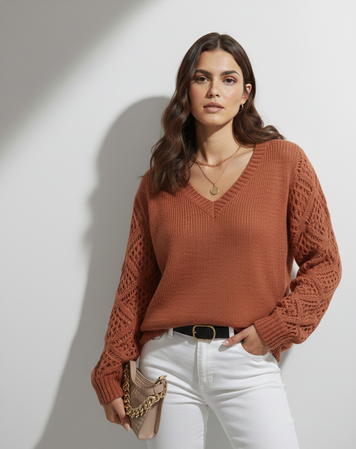 Elizabeth | Pull doux avec décolleté en V