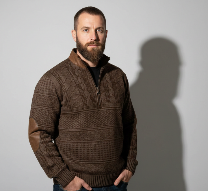Anton – Pull en maille avec fermeture éclair