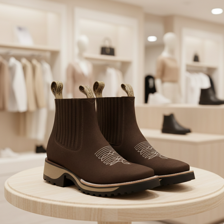 Bottes de cowboy en cuir