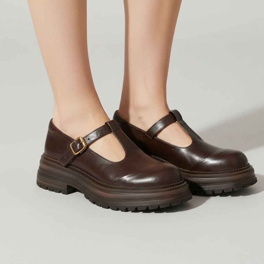 Mary Janes - Élégante Chaussure en Cuir