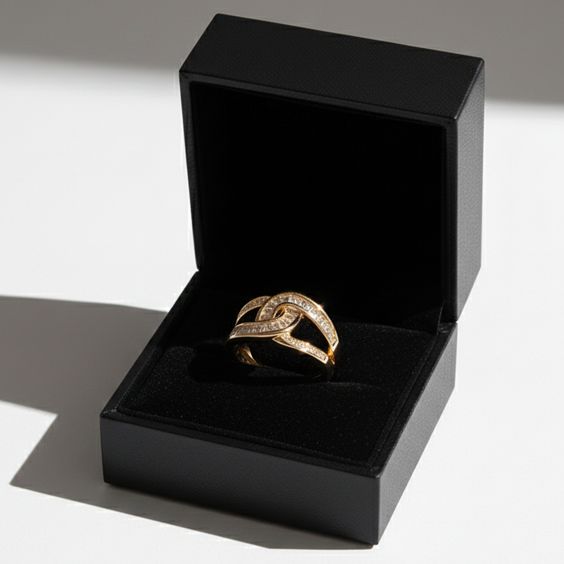 Unité - Bague Élegante Réglable Nouée