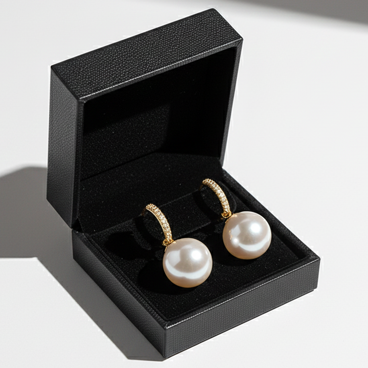 Boucles d'oreilles en perles élégantes