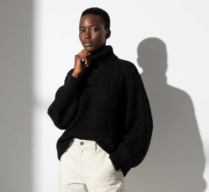 Eva – Pull Femme à Détails Câbles