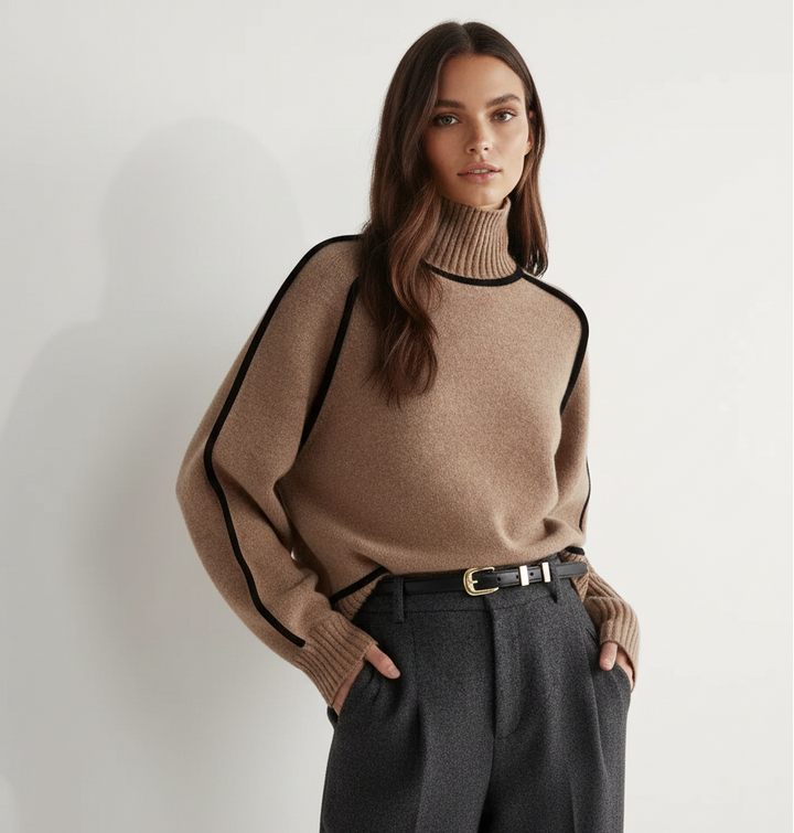 Amandine™ - Pull Chic à Col Roulé