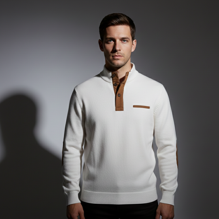 Bellonaro | Pull homme soigné à quart de bouton