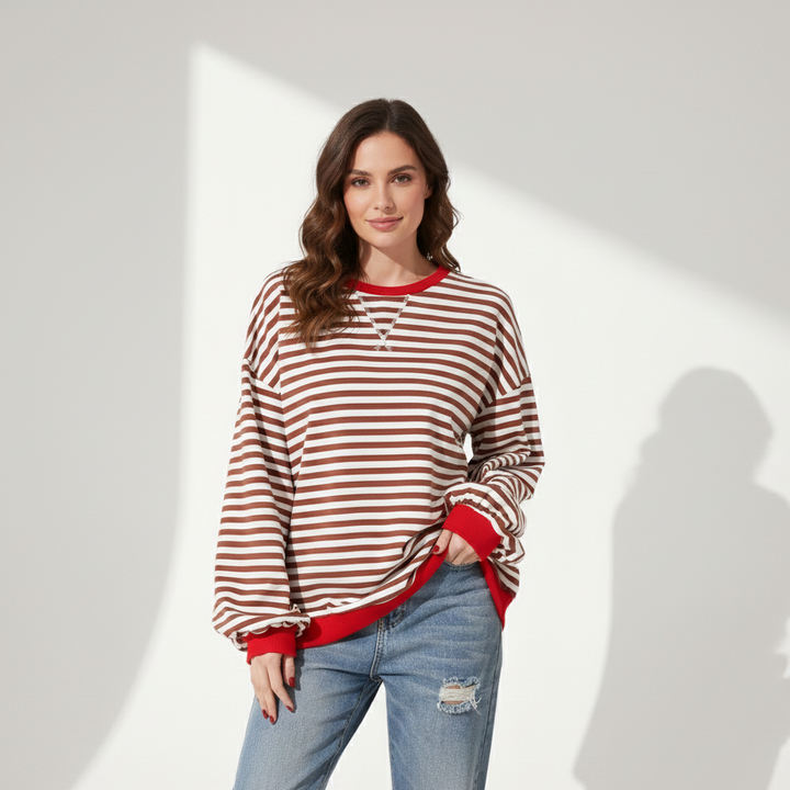 Amélie - Sweat Rayé Décontracté