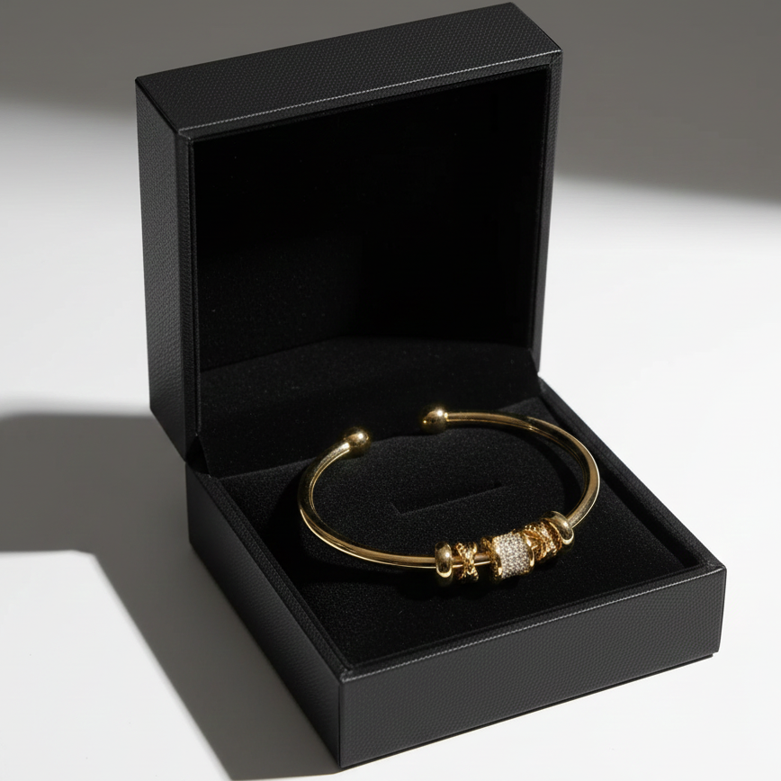 Bracelet polyvalent avec anneaux en or