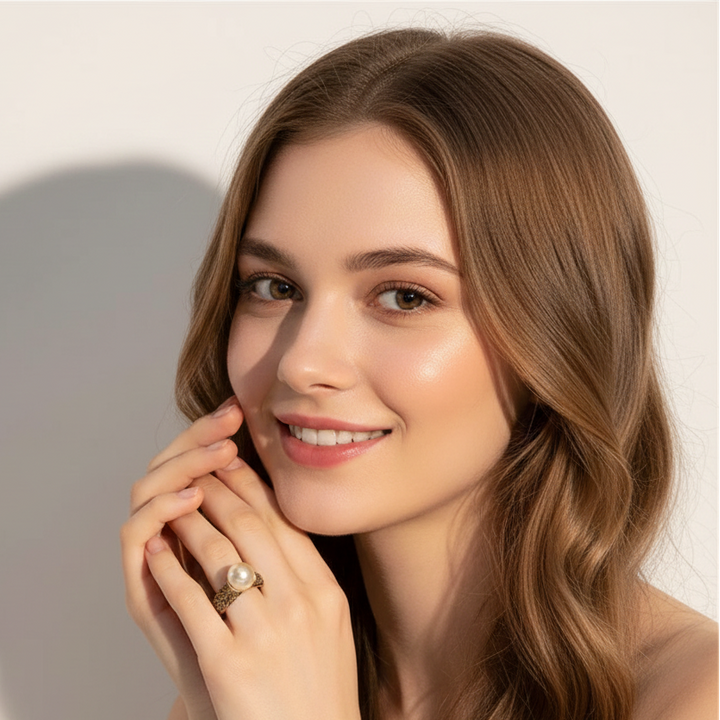 Bague en Or Pärlglans