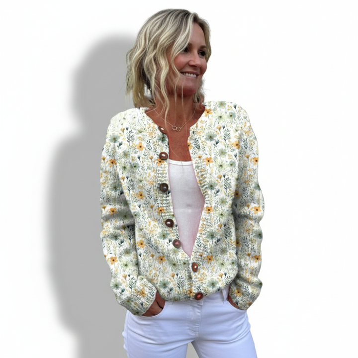 Amelie - Élégant Cardigan Floral