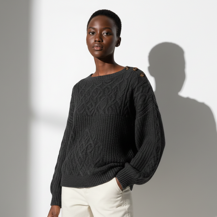 Malia – Pull en Maille avec Boutons