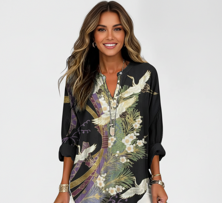 Ellie – Blouse Élégance Botanique