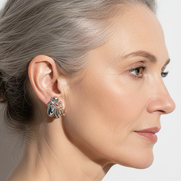 Boucles d'oreilles avec icône de chat